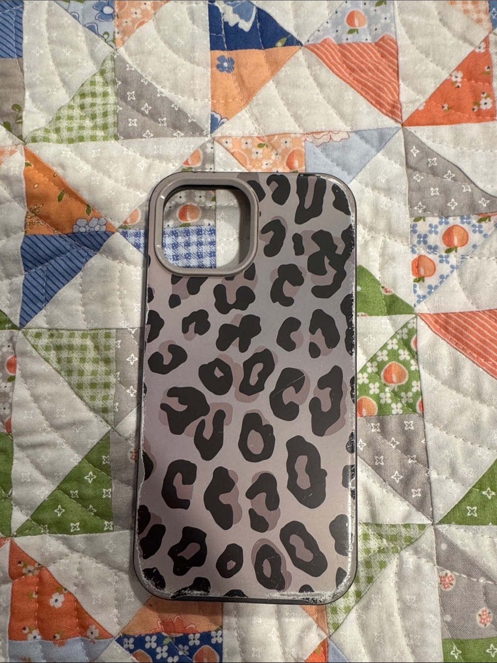 Otterbox Leopard Print Protective Phone Case - Gray & Black
